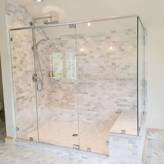custom bathroom shower glass